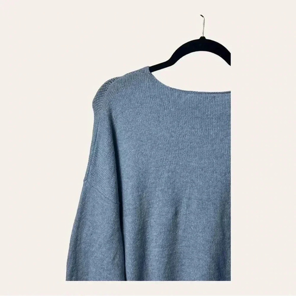 NWT Double Zero Light Blue V-Neck Sweater - Picture 9 of 10